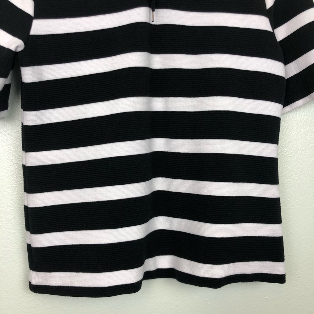Talbots Boxy MP Tie Back Nautical 1/4 Sleeve Top - Picture 12 of 15